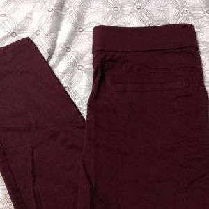 Liverpool Cherry Mocha Sz 10/30 Pants Skinny Sleek No Pockets Flat Front